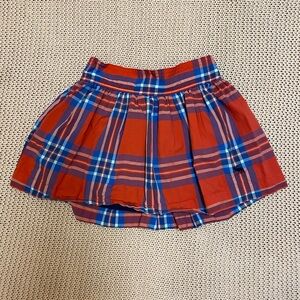Abercrombie & Fitch Red and Blue Plaid Mini Skirt